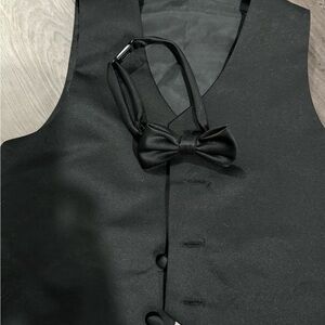 Classic Black Kids Vest and Bow Tie Set